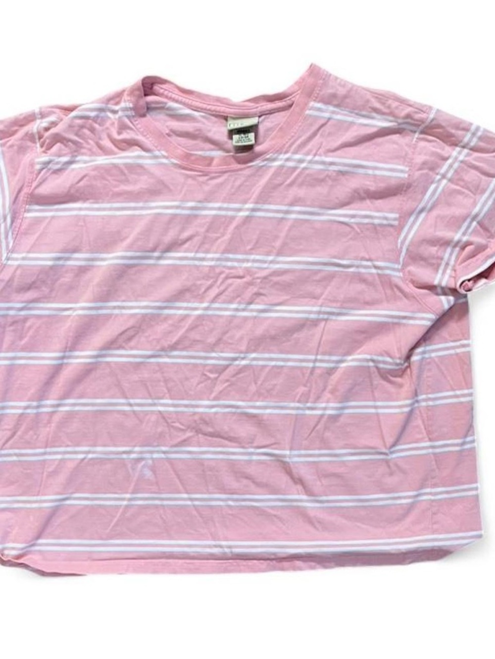 Vintage LL Bean Pink Striped Short Sleeve Tee - Casual Crewneck